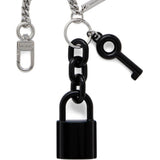 Black accessories, front view