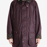 Burgundy jacket, full body view