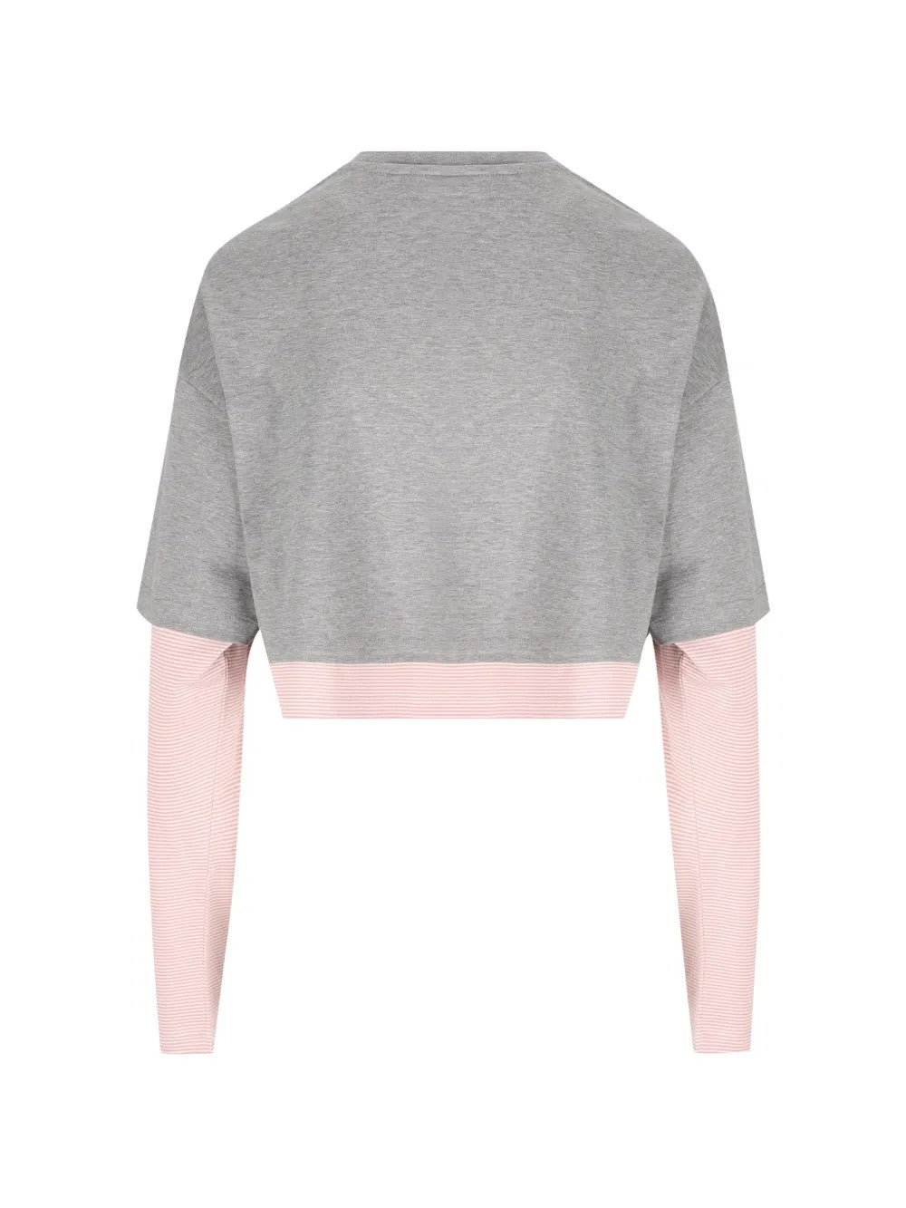 Grey shirt, back view