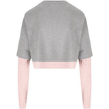 Grey shirt, back view