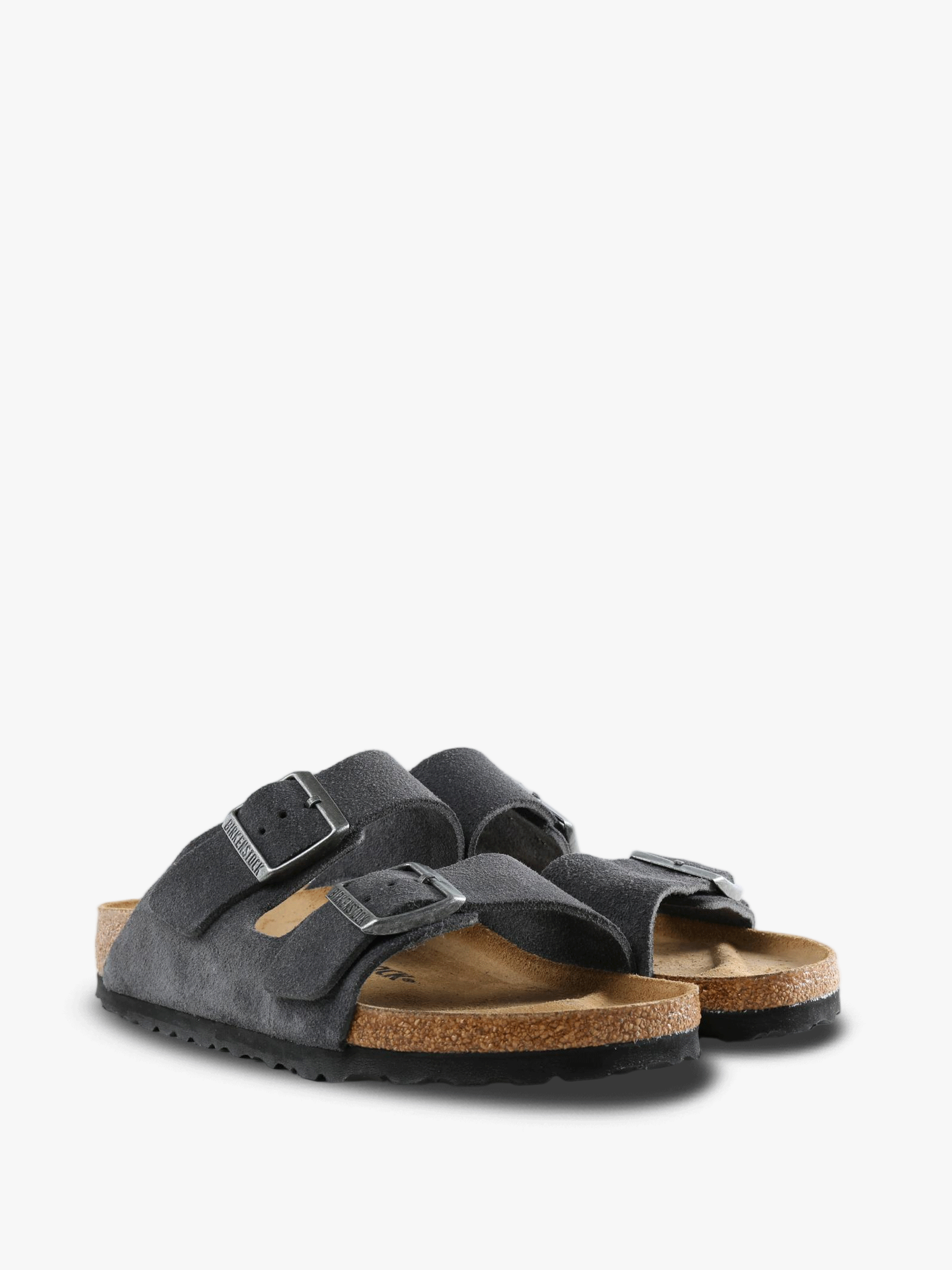 Black sandals, front view