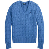 Blue knitwear, front view