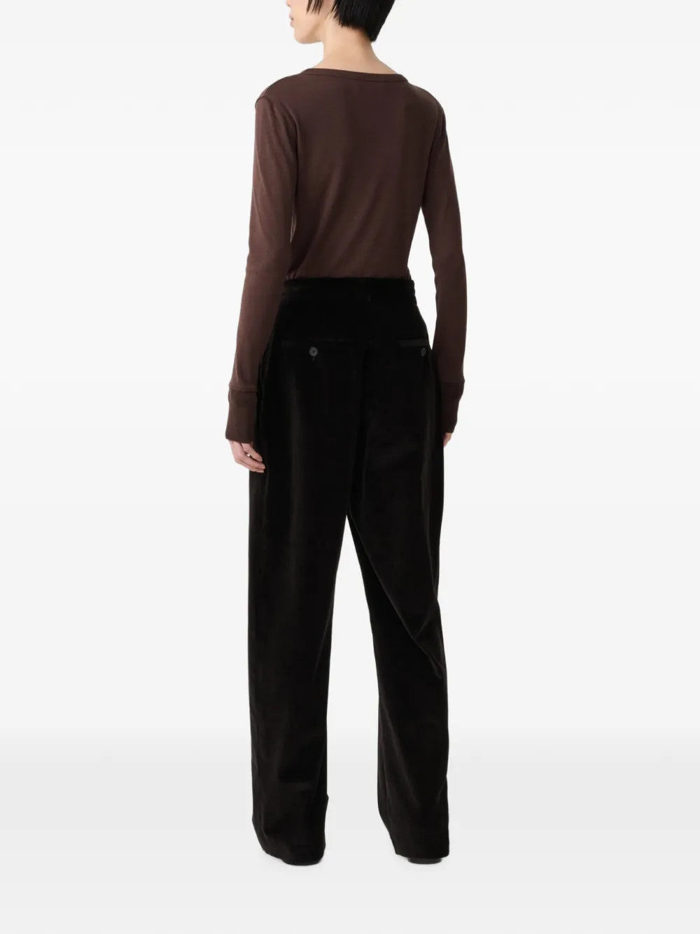 Black pants, full body view