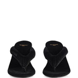 Black sandals, front view