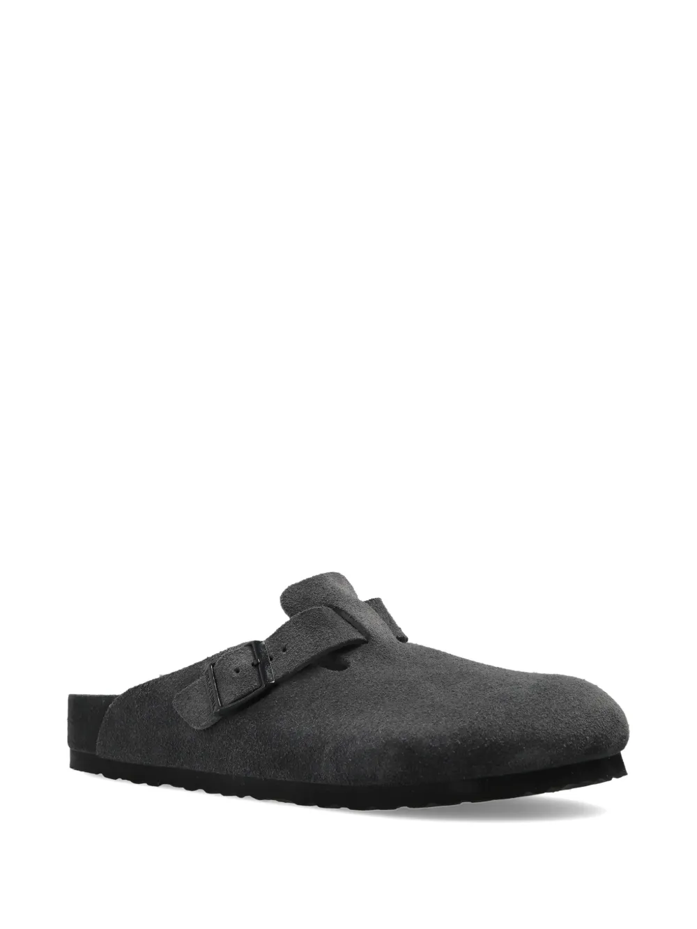 Black clog shoe,side view