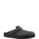 Black clog shoe,side view