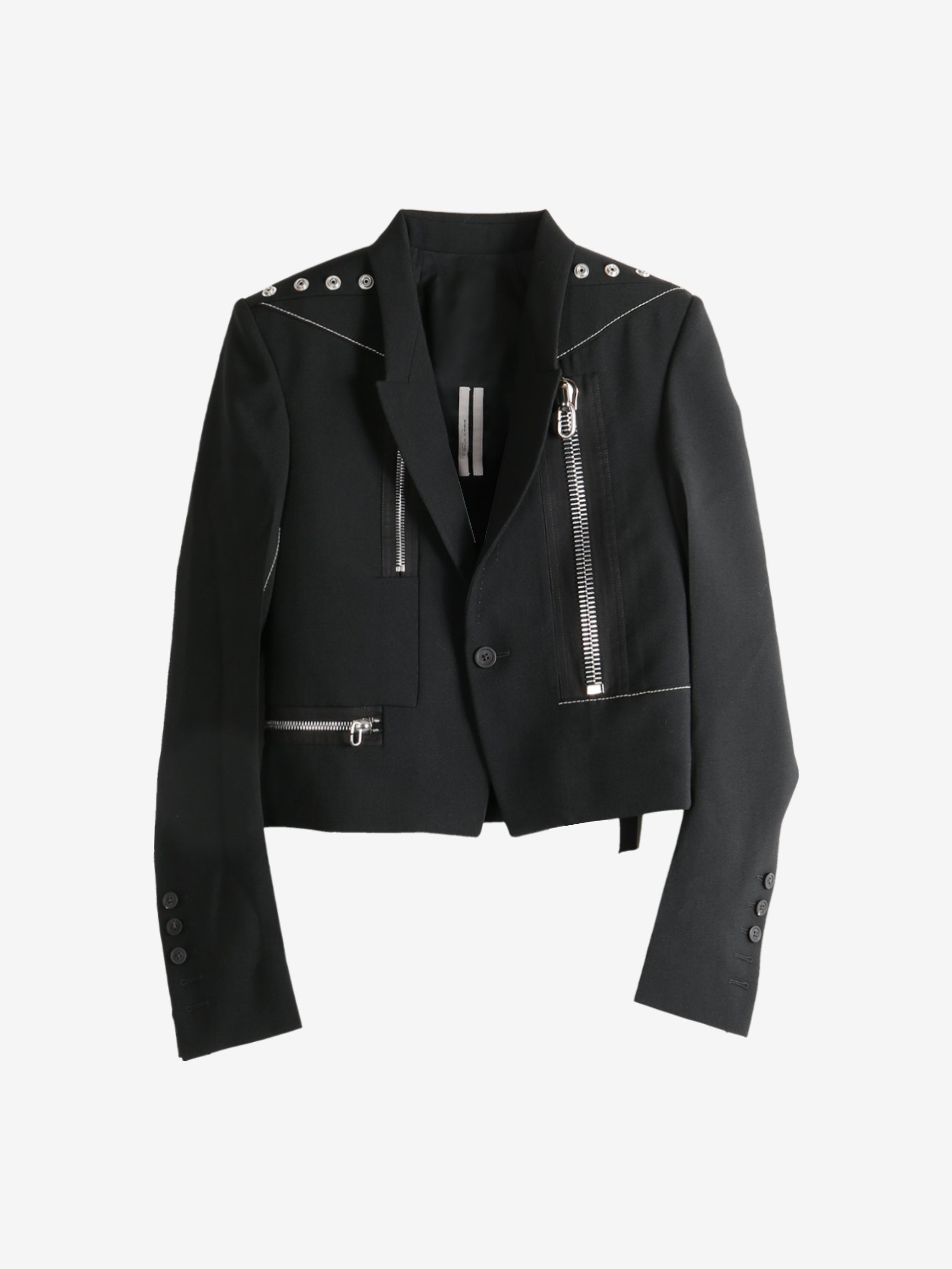 Black jacket, front view