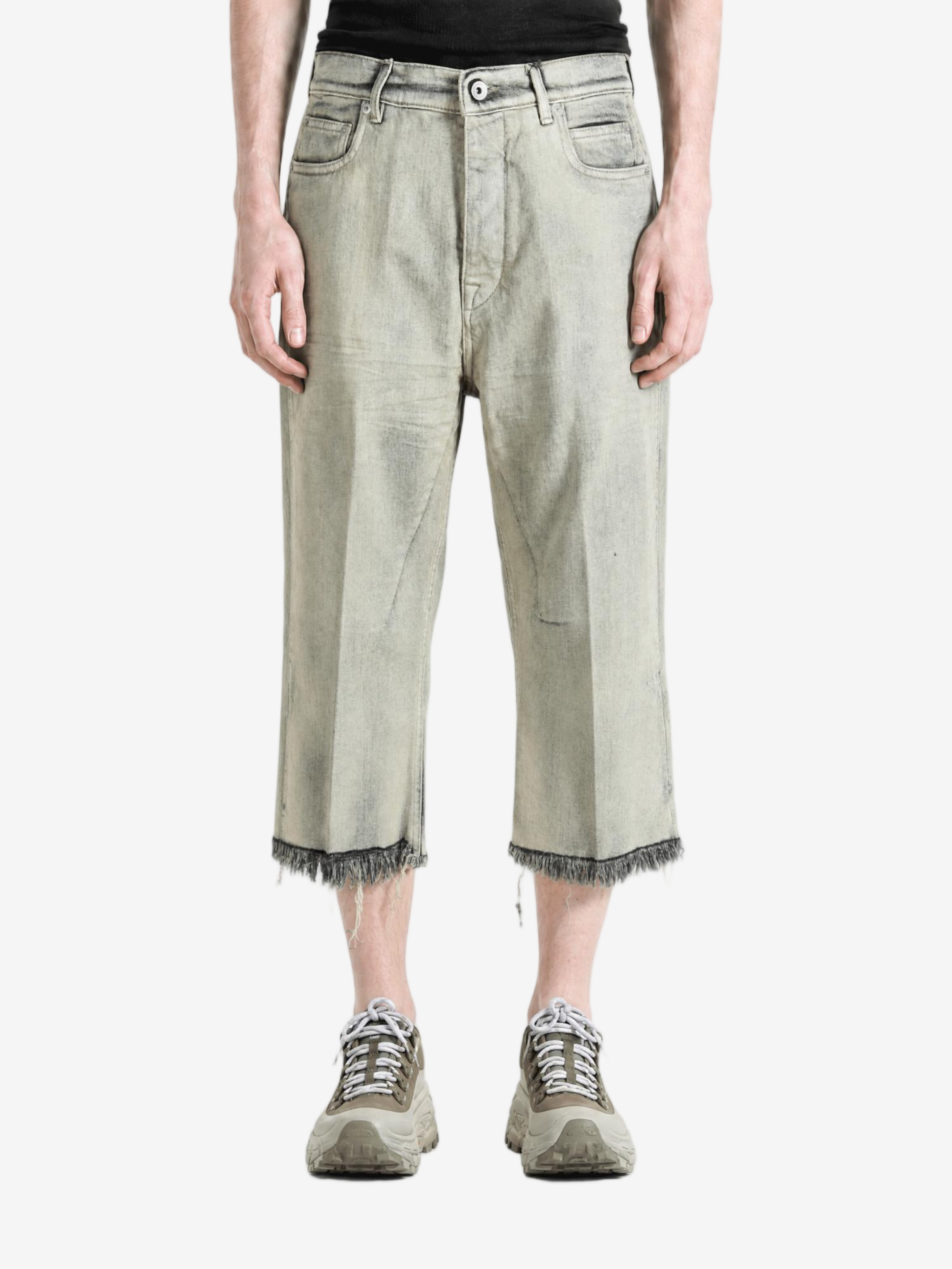 Grey pants, full body view