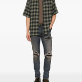 Grey jeans, full body view