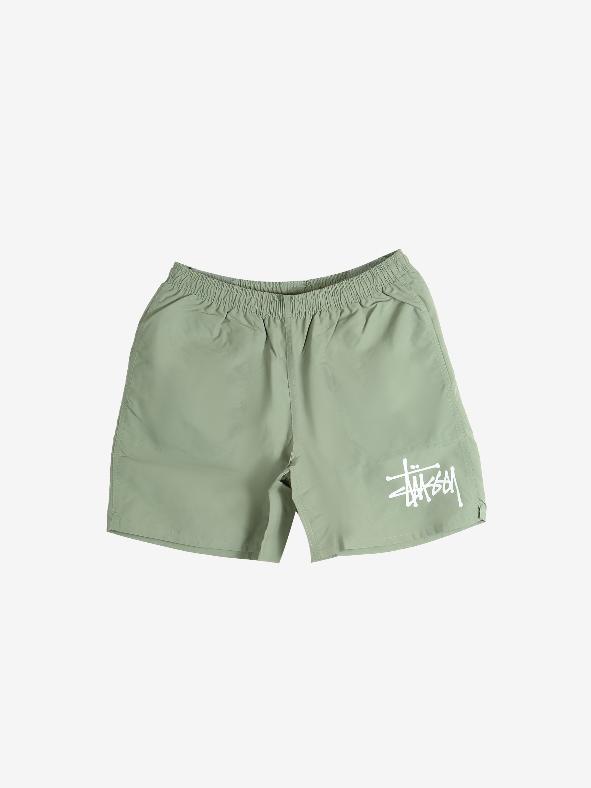 Green short, front view