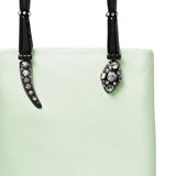 TORY BURCH - Women Key Item Satin Snake Handle Mini Tote Bag