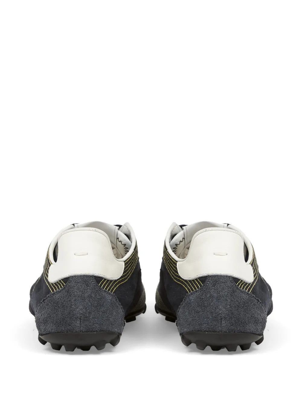 Navy shoes, back view