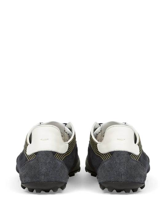 Navy shoes, back view