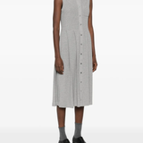 Grey dress, full body view