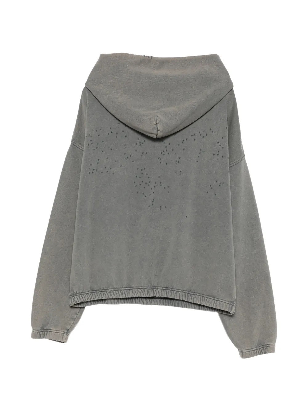Grey hoodie, back view