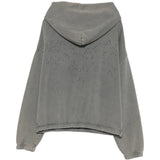 Grey hoodie, back view