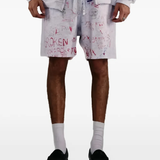 White shorts, full body view