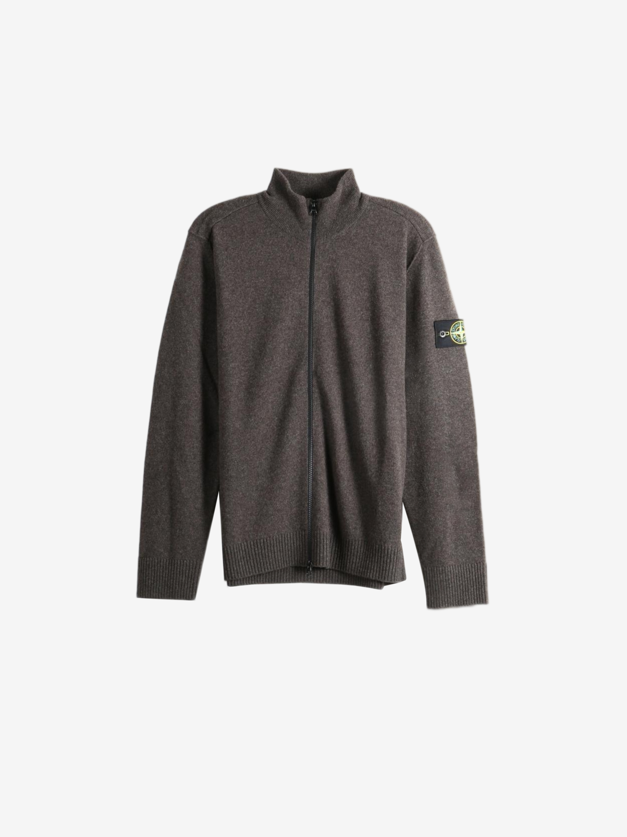 Grey knitwear, front view