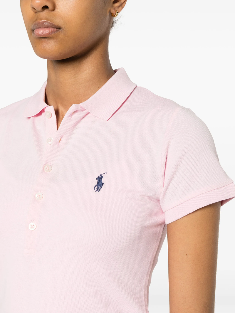 POLO RALPH LAUREN - Women Stretch Mesh Julie Polo Slim Short Sleeve Polo Shirt