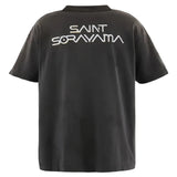 Black t-shirt, back view