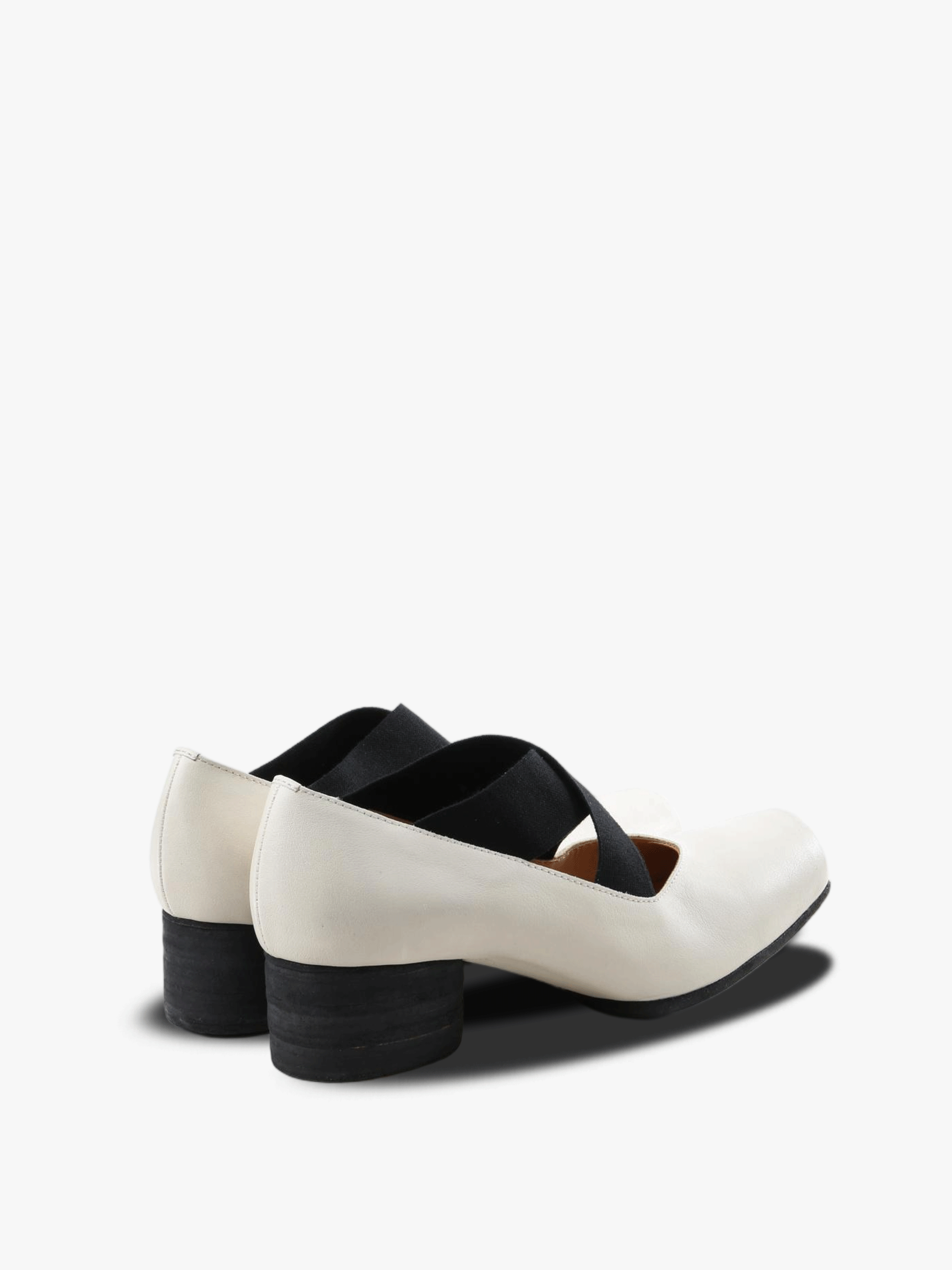 white shoes, back view