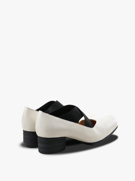 white shoes, back view