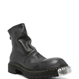 Black boots, front view