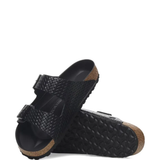 Black sandals, front view