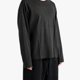 Black t-shirt, full body view