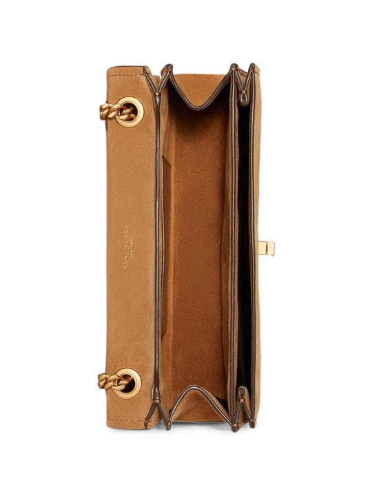 Tan bag, front view
