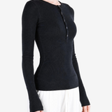 Black shirt, front view