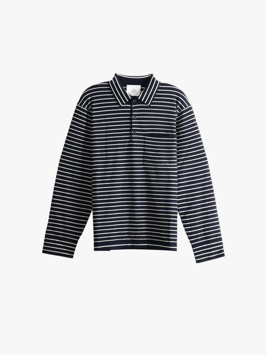Navy shirt, front view