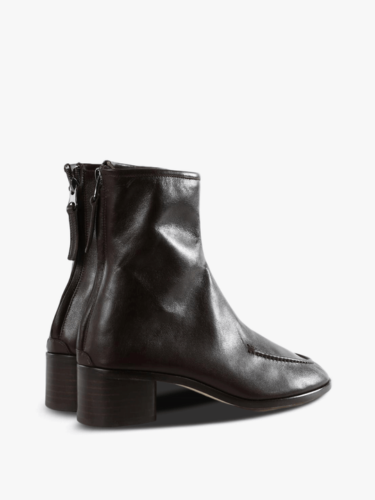 Brown boots, side view