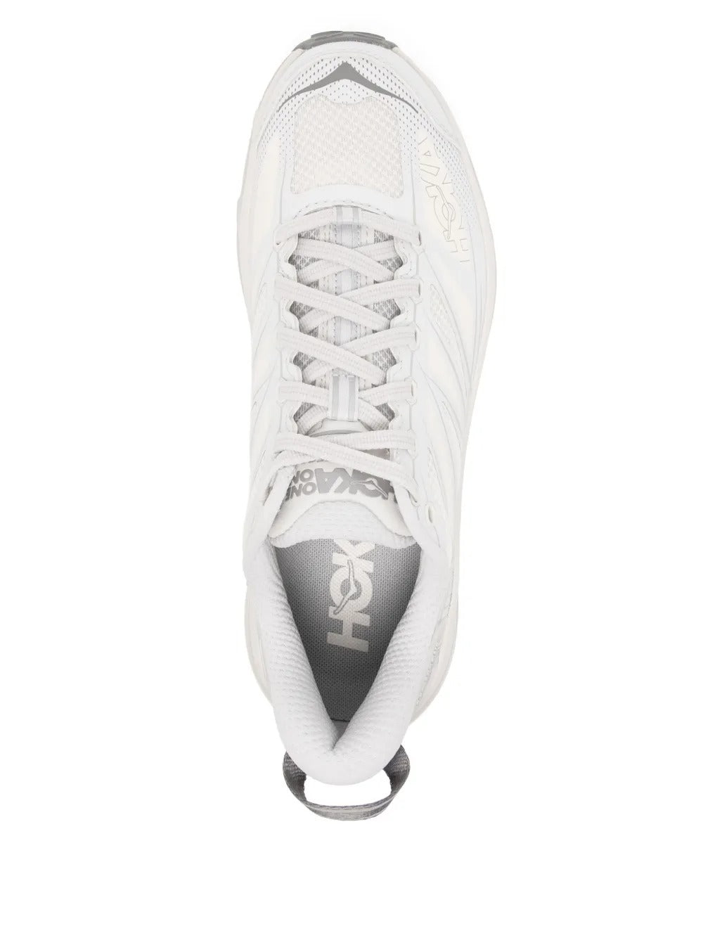 White sneakers, top view