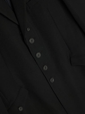 YOHJI YAMAMOTO POUR HOMME - Men Wool Detachable Lapel Jacket