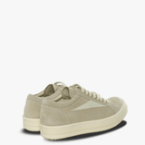 Tan sneakers, back view