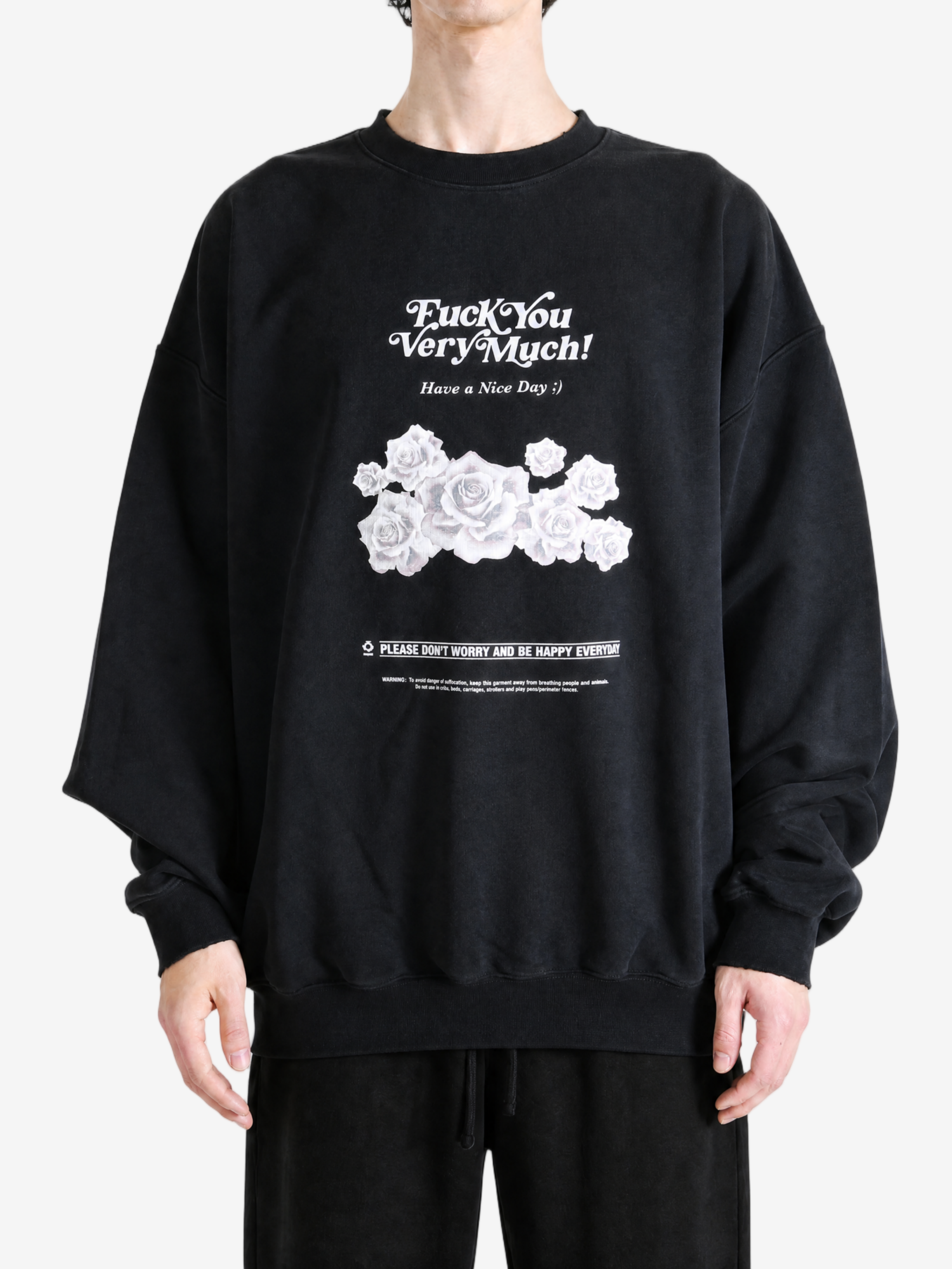 Black hoodie, full body view