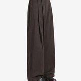 AMOMENTO - Women Two Tuck Wide Banding Pants