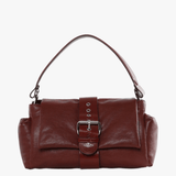 Burgundy bag, front view