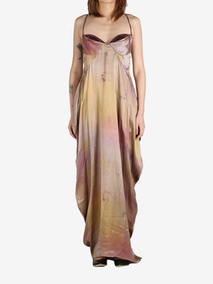 YANGKEHAN - Women Multicolor Silk Slip Dress