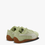 Green sneakers, side view