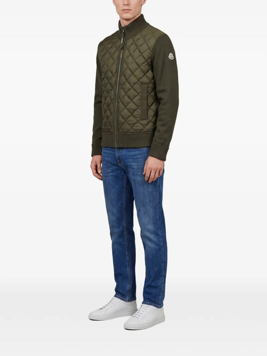 Green knitwear, full body view