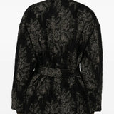 Black coats, back view