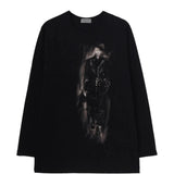 YOHJI YAMAMOTO POUR HOMME - Men Round Neck Long Slv/ Pt-A