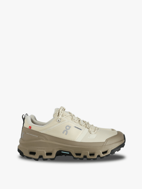 Tan shoes, side view