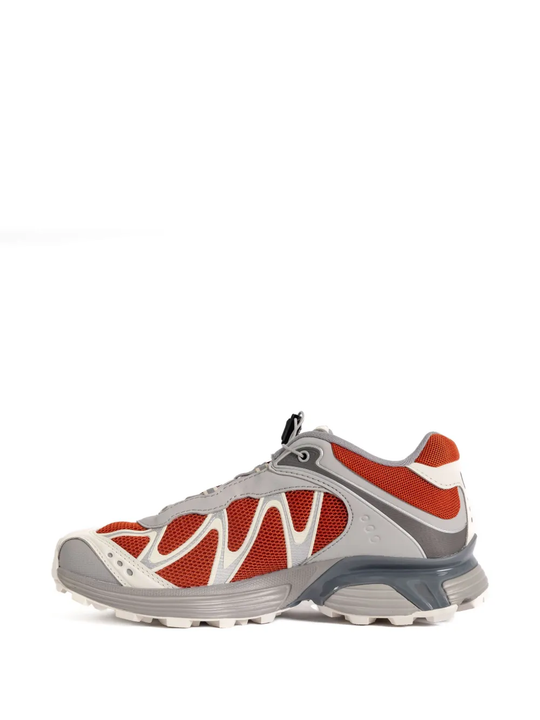 Red sneakers, front view