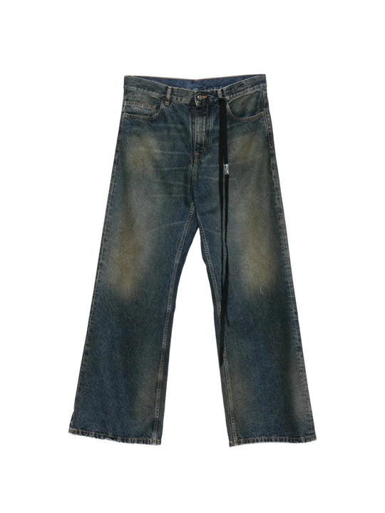 Blue pants, front view