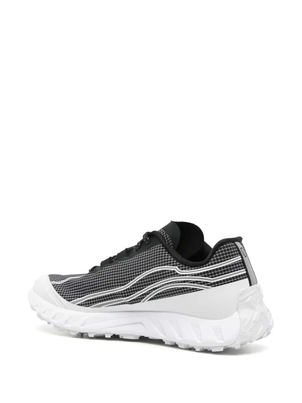 Black sneaker, back view