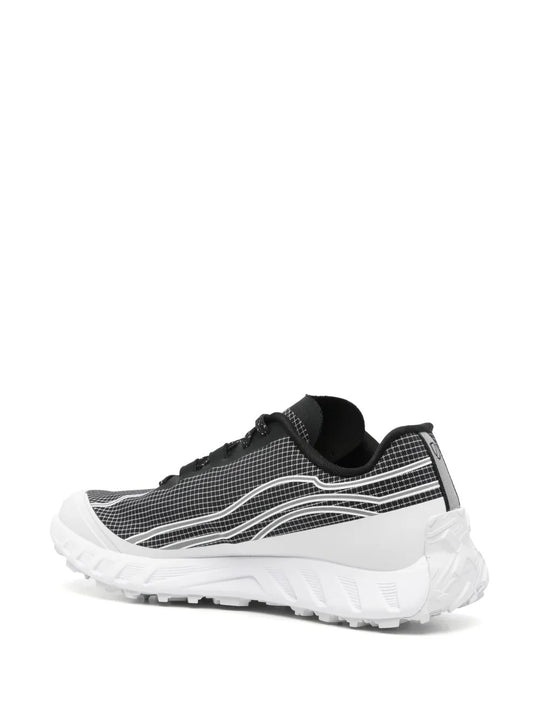 Black sneaker, back view