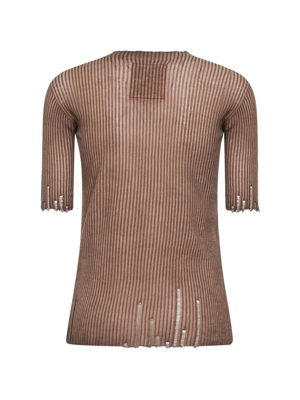 Brown top, back view